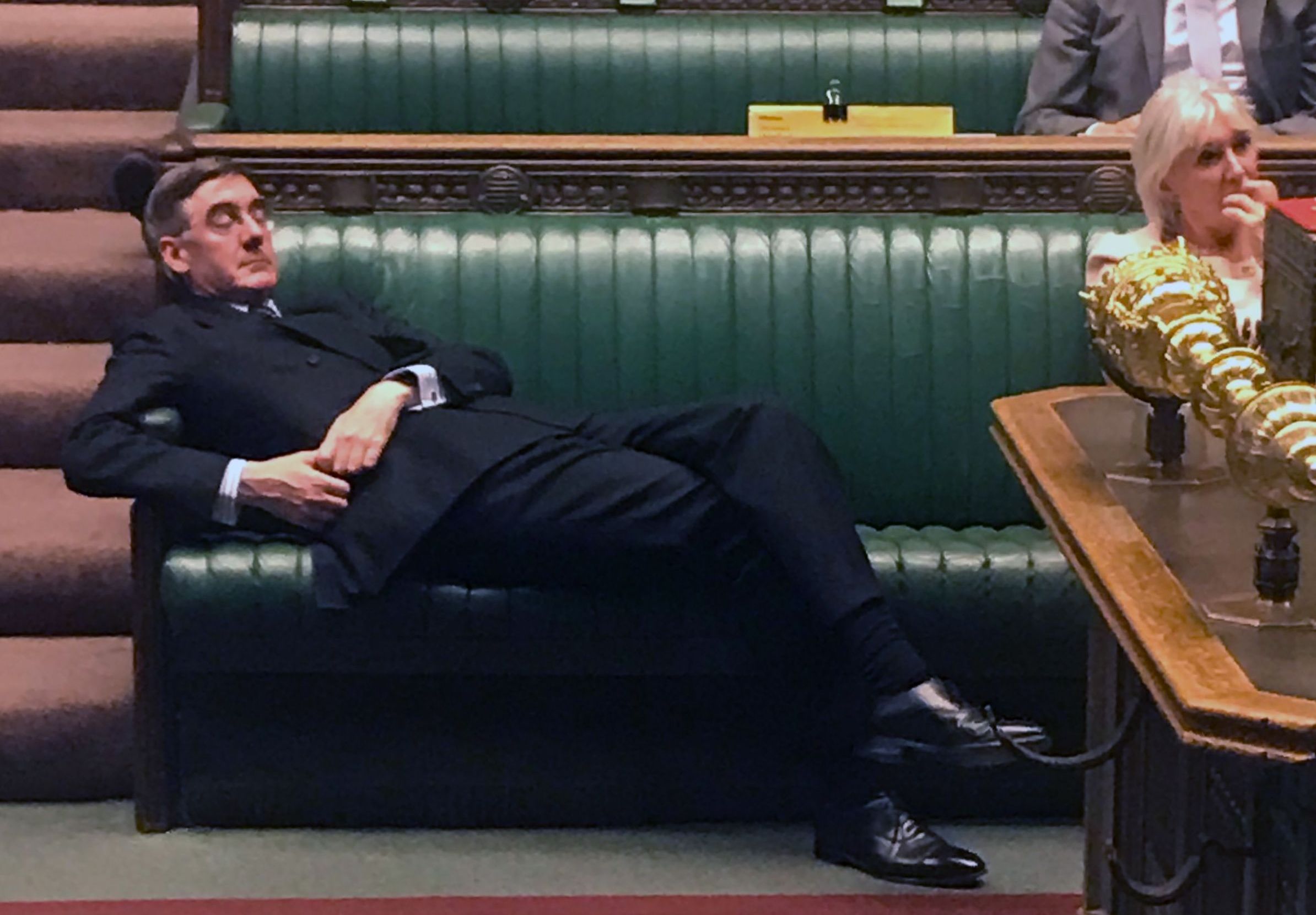 Han pasado casi cinco años desde la siesta de poder de Rees-Mogg en el banco delantero, durante el drama del Brexit de septiembre de 2019