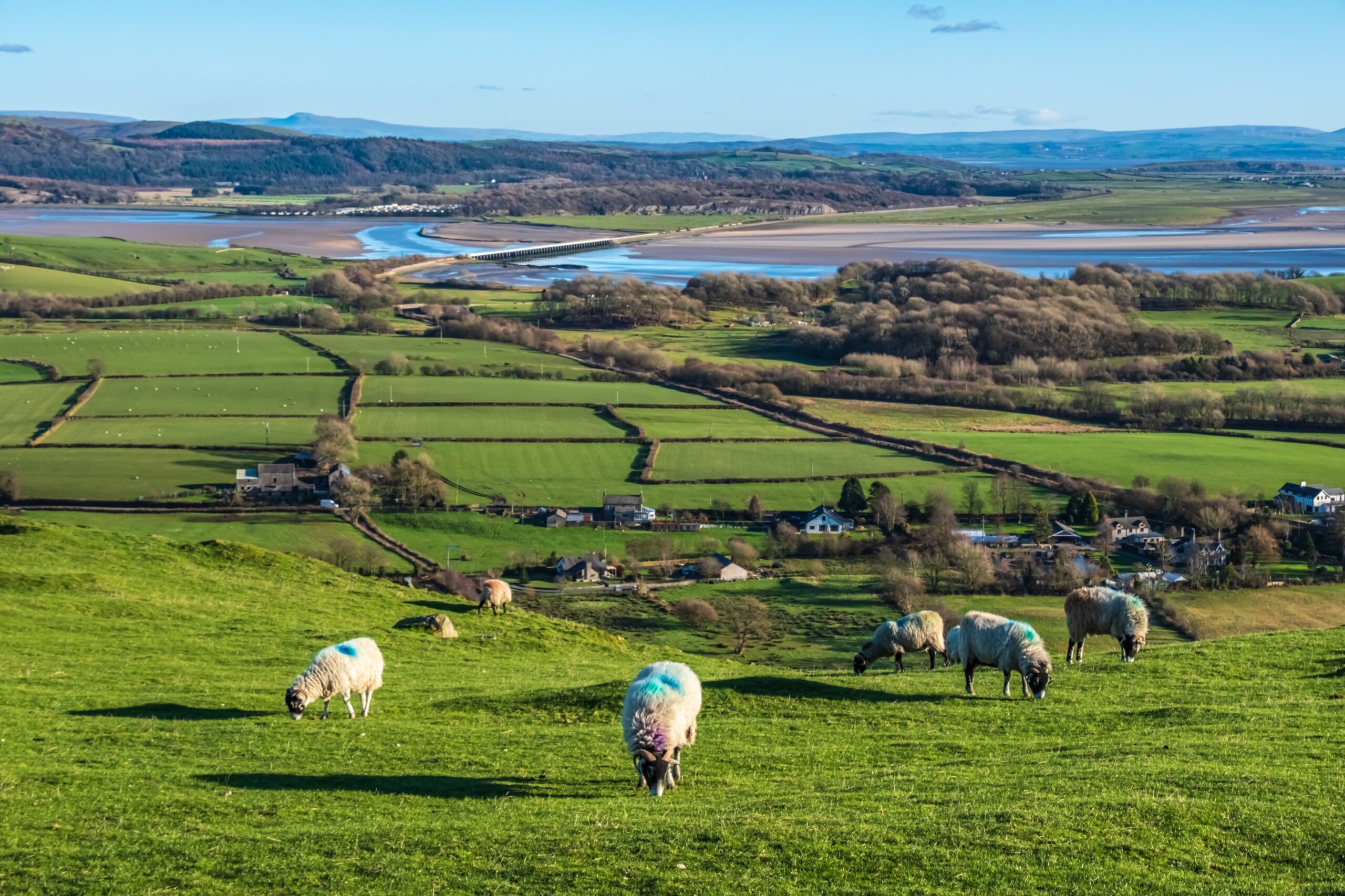 Vista de la bahía de Morecambe hacia Arnside, Cumbria