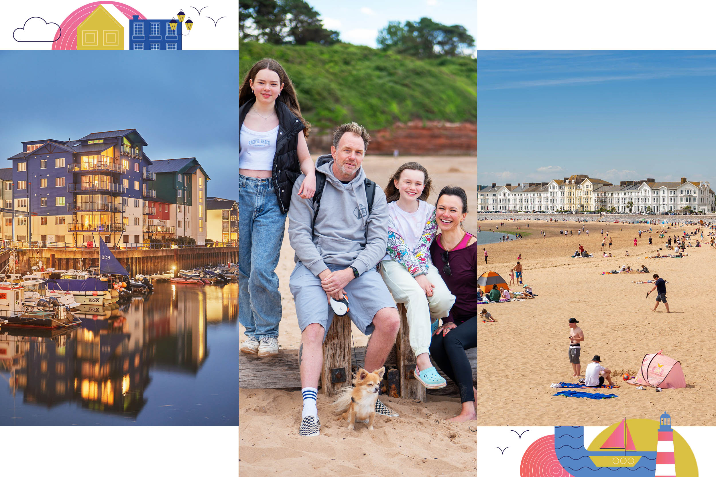 A Anna Ravenscroft-Ward y su familia les encanta el estilo de vida en la playa durante todo el año en Exmouth